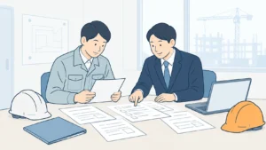 元請に保険の種類_条件_提出方法を確認_文字なし